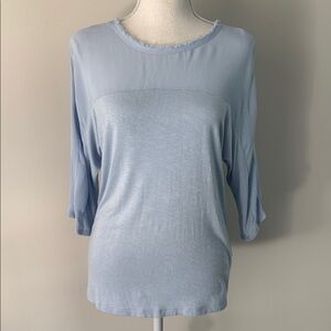 Anthropologie Dolan Left Coast Collection Light Blue Blouse Size Small